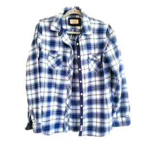 Vintage Flannel Weatherproof Plaid long sleeve shirt  Sz L (12)